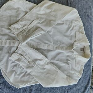 H&M White Blouse, Cotton. Long Sleeve.